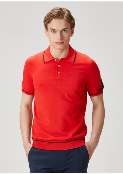 Kırmızı Kaz Jakarlı Polo Yaka T-Shirt fiyatları
