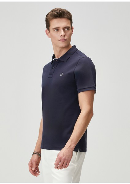 Comfort Fit Lacivert Polo Yaka T-Shirt fırsatları