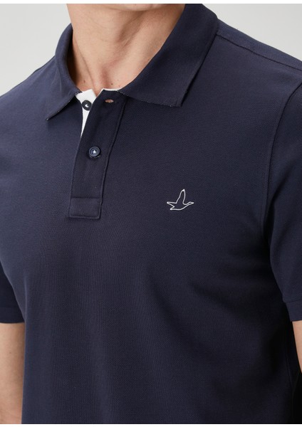 Comfort Fit Lacivert Polo Yaka T-Shirt