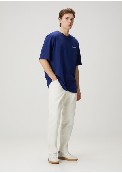 Lacivert Logo Baskılı Oversized T-Shirt fiyatları