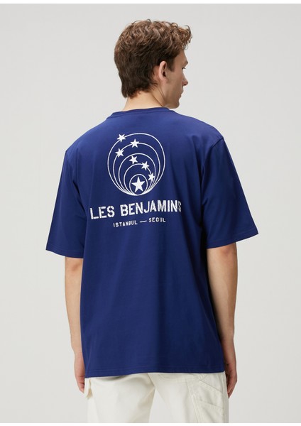 Lacivert Logo Baskılı Oversized T-Shirt fırsatları