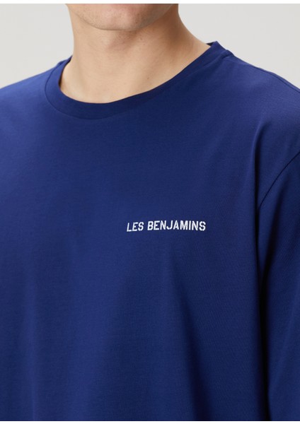 Lacivert Logo Baskılı Oversized T-Shirt indirimleri