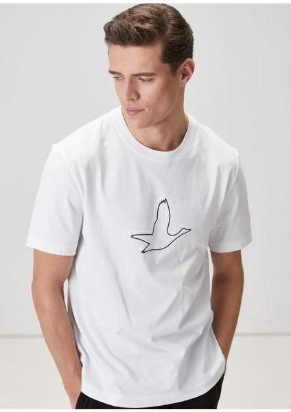 Relaxed Fit Beyaz T-Shirt fiyatları