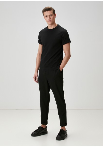 Relaxed Fit Siyah Basic T-Shirt modelleri