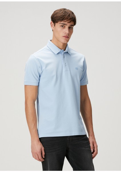 Açık Mavi Polo Yaka T-Shirt modelleri