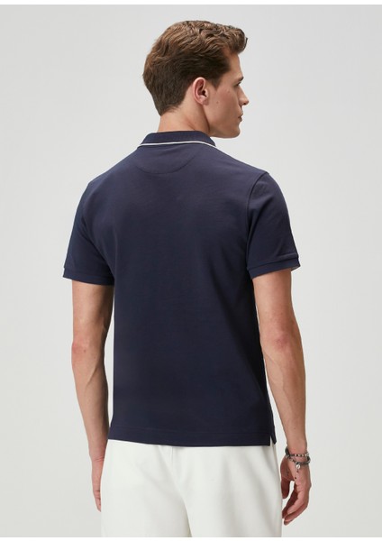 Slim Fit Lacivert Polo Yaka T-Shirt