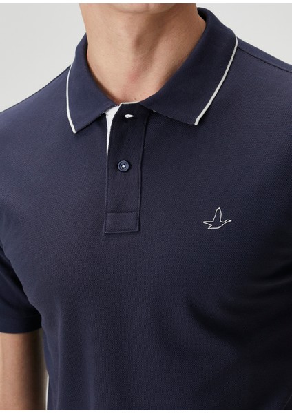 Slim Fit Lacivert Polo Yaka T-Shirt
