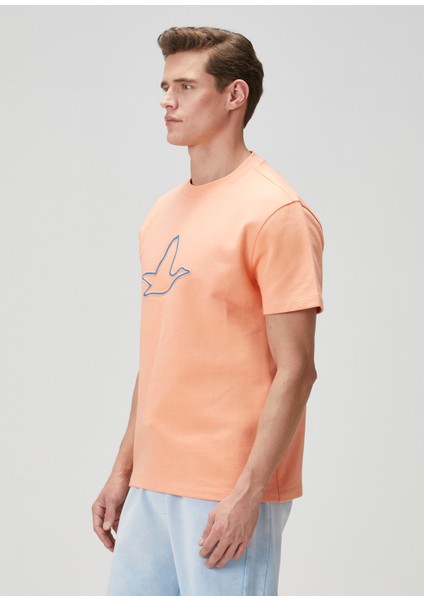Kayısı Kontrast Baskı Detaylı T-Shirt fırsatları