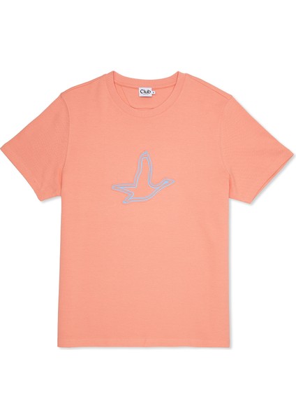 Kayısı Kontrast Baskı Detaylı T-Shirt