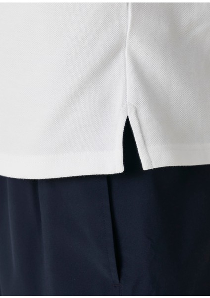 Comfort Fit Beyaz Polo Yaka T-Shirt
