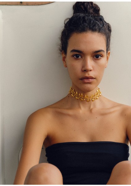 Carolina 24 Ayar Altın Kaplama Kadın Choker