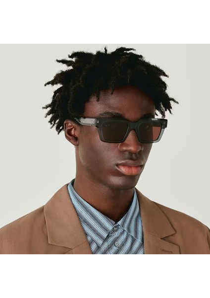 Caravaggio 6785 Asetat 3 Dikdörtgen Mavi Unisex Güneş Gözlüğü modelleri