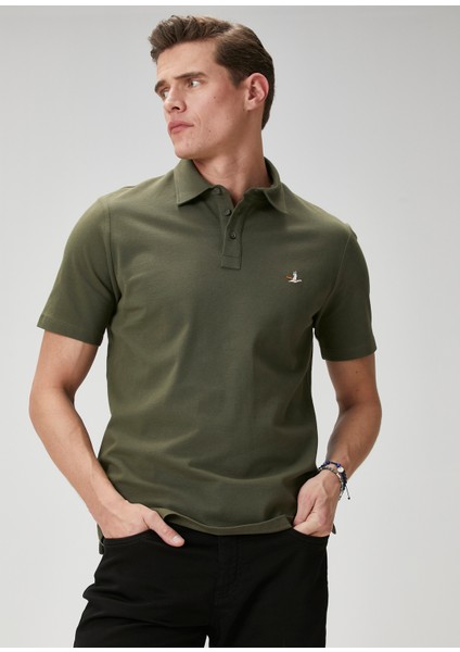 Comfort Fit Haki Polo Yaka T-Shirt fiyatları