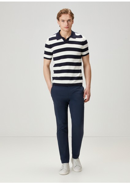 Lacivert Beyaz Polo Yaka T-Shirt modelleri