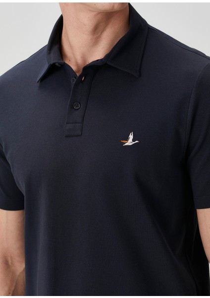 Comfort Fit Lacivert Polo Yaka T-Shirt