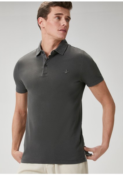 Comfort Fit Antrasit Polo Yaka T-Shirt indirimleri