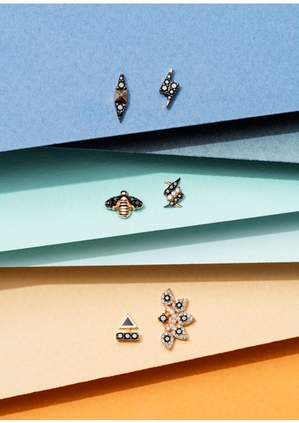 Flare Siyah Pırlanta Taşlı Rose Gold Kadın Piercing fiyatları