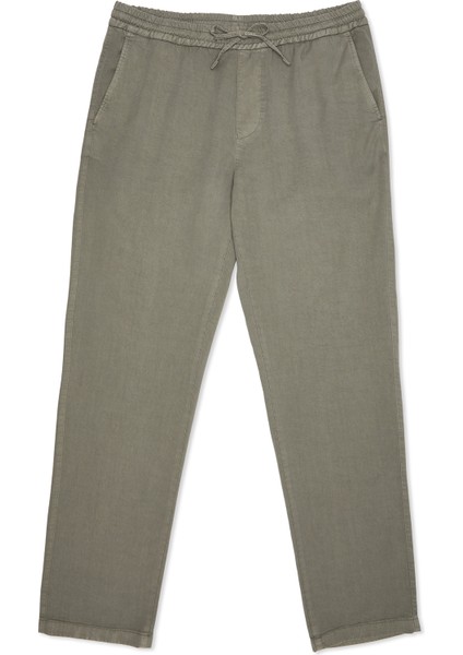 Su Yeşili Beli Kordonlu Lyocell Pantolon
