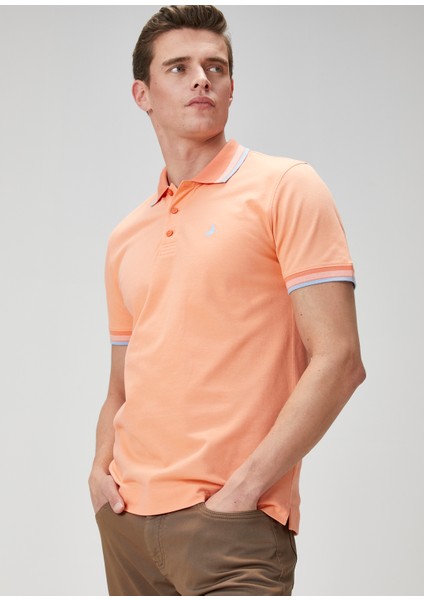 Comfort Fit Kayısı Polo T-Shirt
