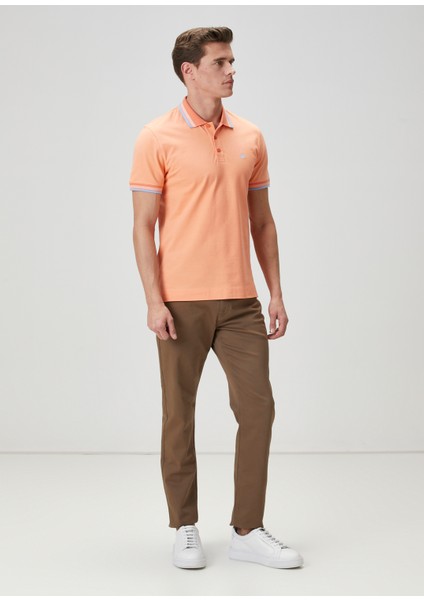 Comfort Fit Kayısı Polo T-Shirt modelleri