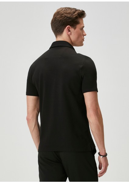 Comfort Fit Siyah Polo Yaka T-Shirt indirimleri
