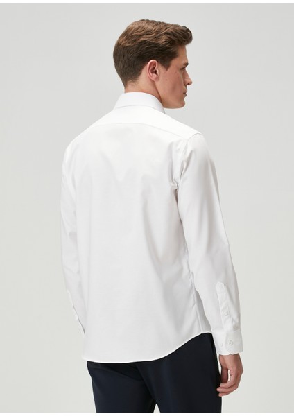 Comfort Fit Beyaz Non-Iron Oxford Gömlek indirimleri
