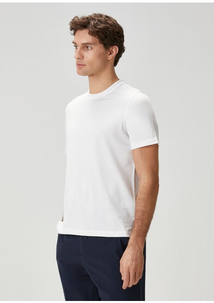 Beyaz Merserize T-Shirt fırsatları