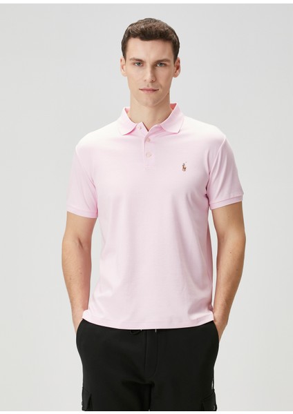 Açık Pembe Polo Yaka T-Shirt