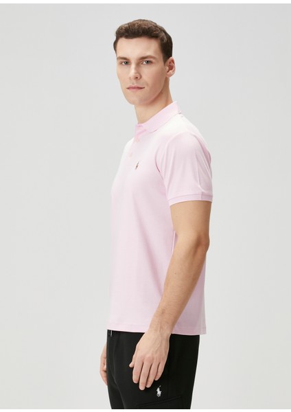Açık Pembe Polo Yaka T-Shirt modelleri