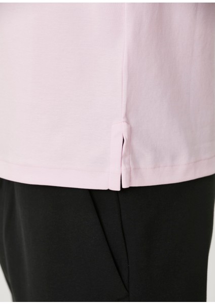 Açık Pembe Polo Yaka T-Shirt