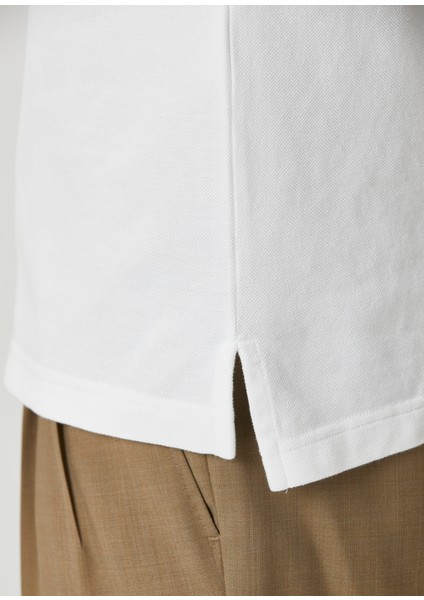 Beyaz Polo Yaka T-Shirt