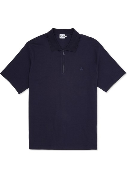 Comfort Fit Lacivert Polo T-Shirt