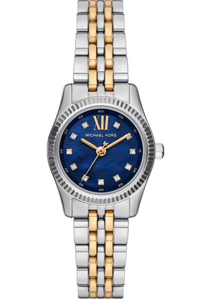 MK4865 Altın Rengi Metalik Gri Çelik Kadın Kol Saati