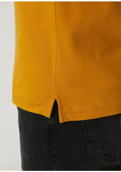 Hardal Polo Yaka Organik Pamuk T-Shirt