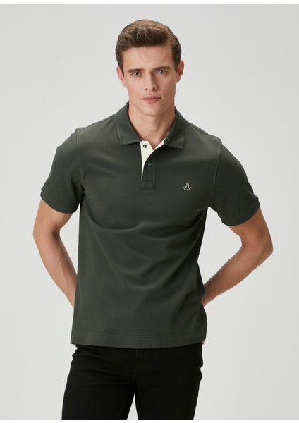 Comfort Fit Haki Polo Yaka T-Shirt fiyatları