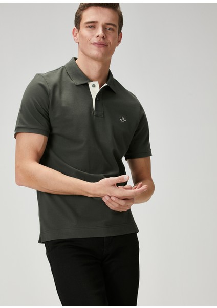 Comfort Fit Haki Polo Yaka T-Shirt indirimleri