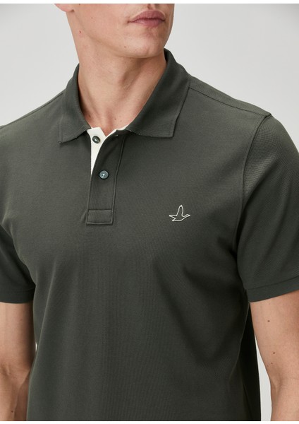 Comfort Fit Haki Polo Yaka T-Shirt