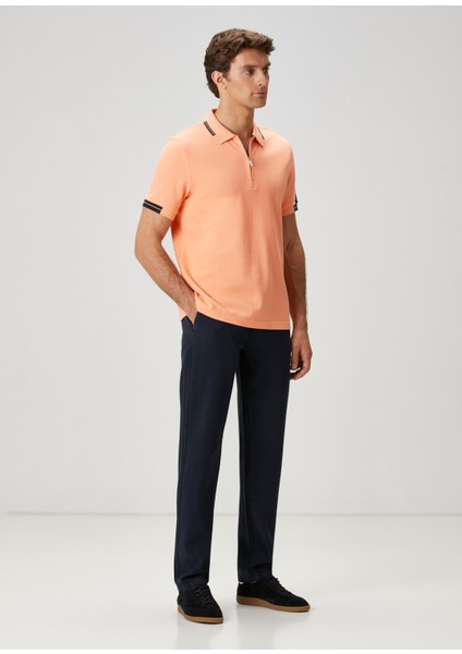 Kayısı Polo Yaka Logo Baskılı T-Shirt modelleri