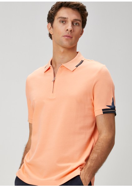 Kayısı Polo Yaka Logo Baskılı T-Shirt fırsatları