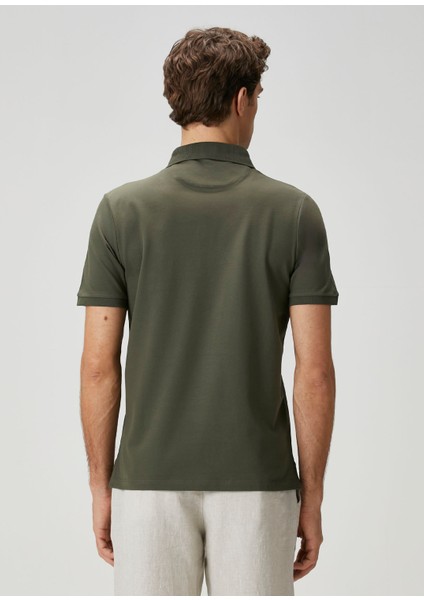 Haki Polo Yaka Basic T-Shirt indirimleri