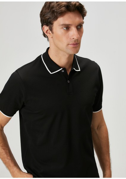 Siyah Polo Yaka T-Shirt