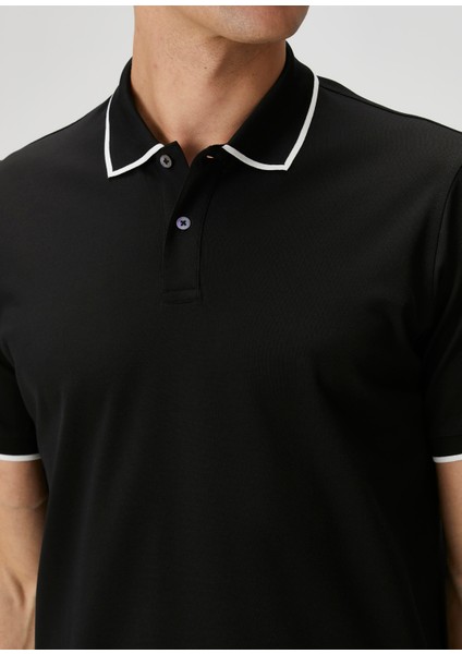 Siyah Polo Yaka T-Shirt