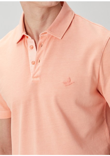 Comfort Fit Kayısı Polo Yaka T-Shirt