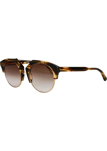Vivara Col 0 4 51 Altın Havana Kahverengi Asetat Unisex Güneş Gözlüğü