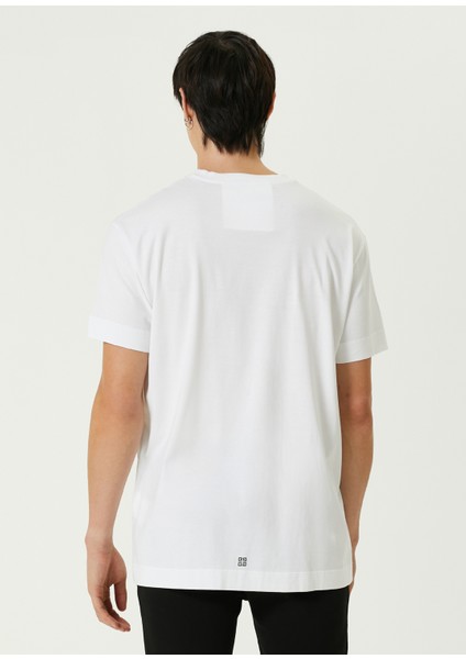 Beyaz Logo Baskılı Oversized T-Shirt fırsatları