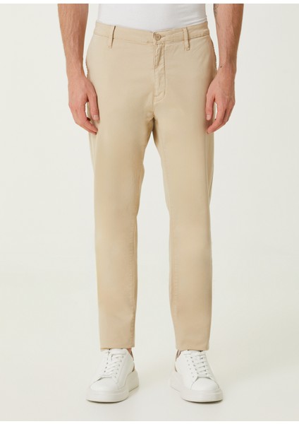 Slim Fit Bej Chino Pantolon