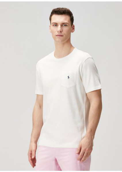 Ekru Logo Nakışlı T-Shirt modelleri