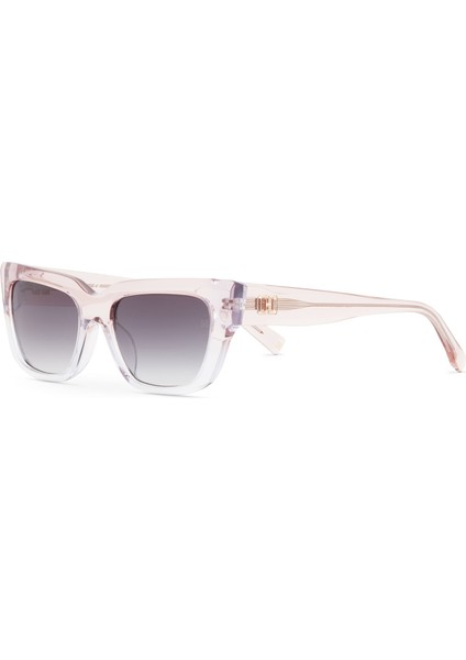 Hm 1680 C4 Cat Eye Şeffaf Pembe Asetat Kadın Güneş Gözlüğü