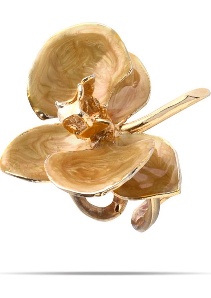 Orchid Ekru Kadın Altın Kaplama Yüzük
