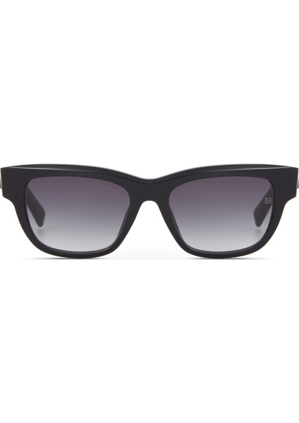 Hm 1671 C1 Kare Siyah Asetat Unisex Güneş Gözlüğü